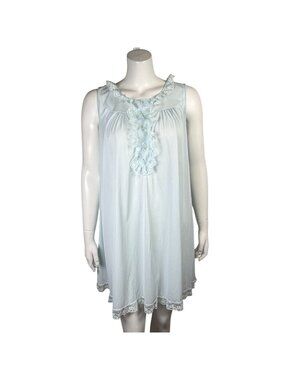 Shadowline Sleeveless Nylon Nightgown Womens M
